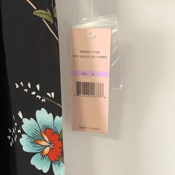 NWT Nanette Lepore Smock Neck Floral Midi Dress - Picture 6 of 7